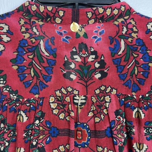 Antik Batik Tamir Embroidered Cotton Long Sleeve Blouse Top Size S - Picture 5 of 10